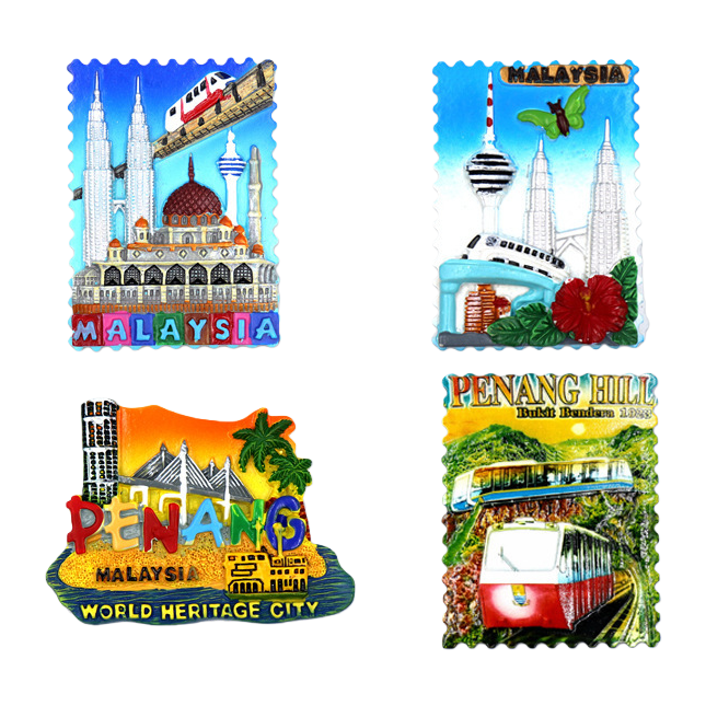 Malaysia penang Kuala Lumpur twin towers magnetic stickers city tour souvenirs resina magnetic stickers personalizados Item Picture