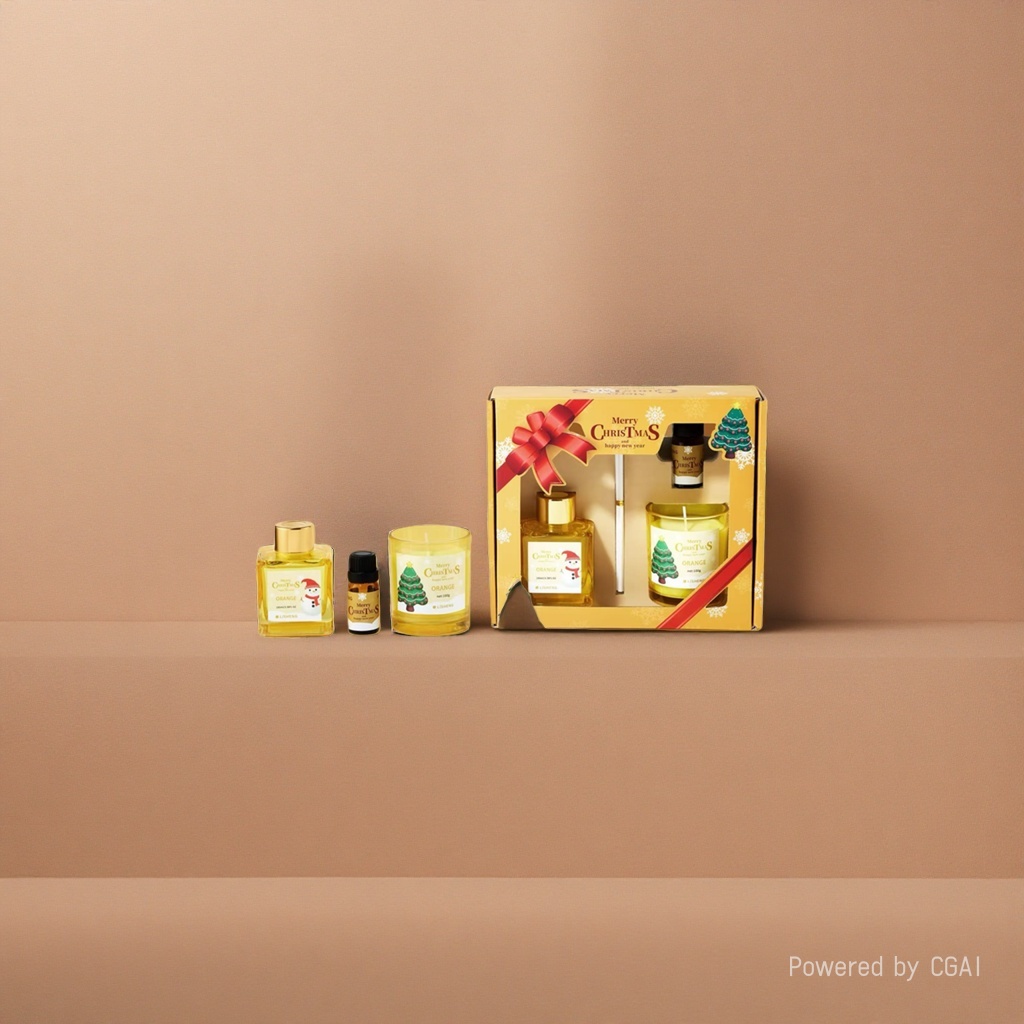 Festival-themed fragrance gift box set, creative gifts, including car interior aromatherapy, perfume bottle, keychain, coffee fragrance, and birthday gifts for primary school students Specification image