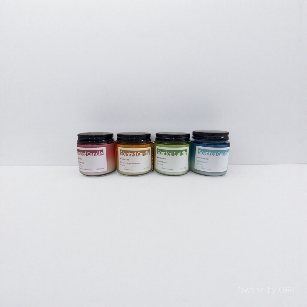 Scented candle, 50g, paste box, press-type empty bottle, perfume bottle, shampoo and body wash box, top and bottom lid, middle ring packaging box Item Picture
