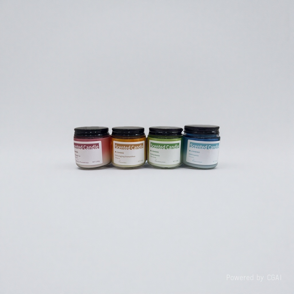 Scented candle, 50g, paste box, press-type empty bottle, perfume bottle, shampoo and body wash box, top and bottom lid, middle ring packaging box details Picture