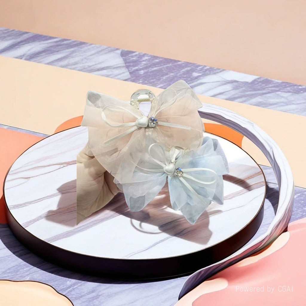 蝴蝶结香蕉抓夹发饰发卡 甜美少女风大号发夹