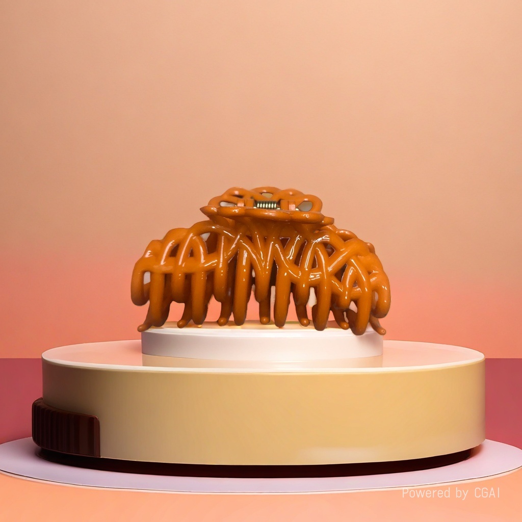 橙色香蕉夹抓夹发卡饰品 时尚简约大号发夹