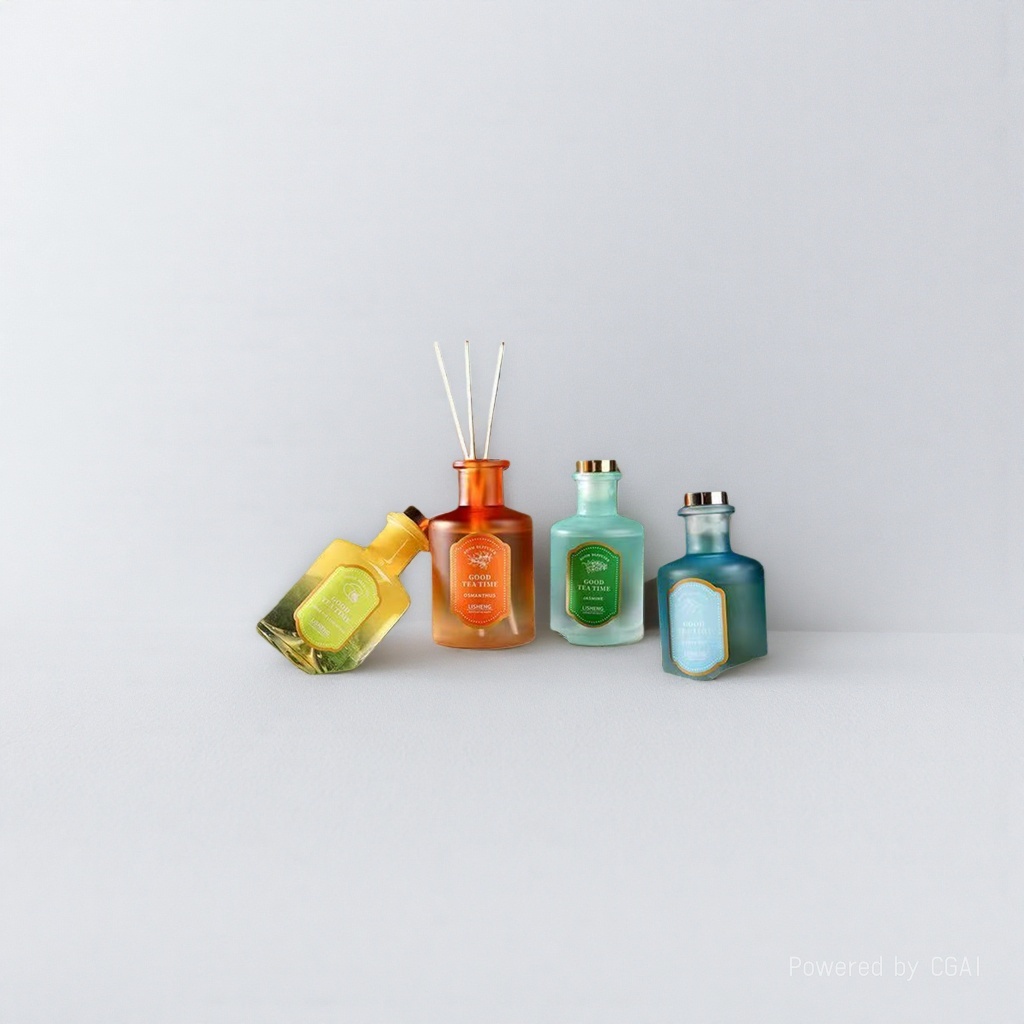 Fragrance diffuser bottle top and bottom cap center ring perfume packaging box, 50g cream press-type empty bottle shampoo and body wash box Item Picture