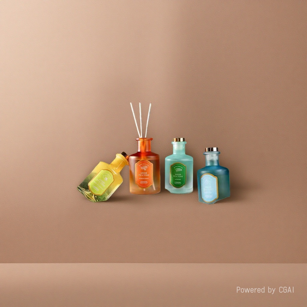 Fragrance diffuser bottle top and bottom cap center ring perfume packaging box, 50g cream press-type empty bottle shampoo and body wash box Specification image