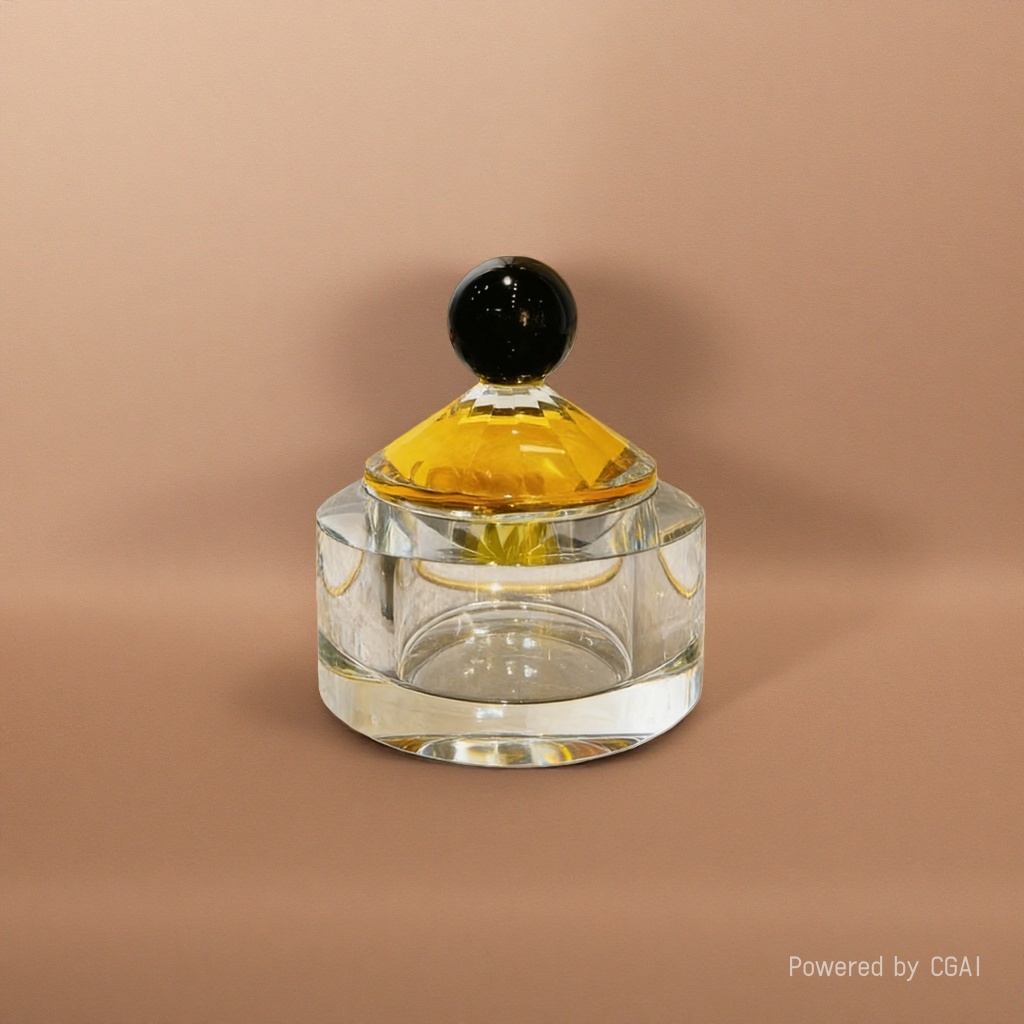 Crystal perfume bottle, top and bottom cap, center ring packaging box, 50g cream press-type empty bottle shampoo and body wash box Specification image