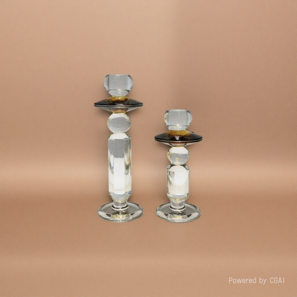 مرآة الفسيفساء مزخرفة بشموع زجاجية شفافة Specification image
