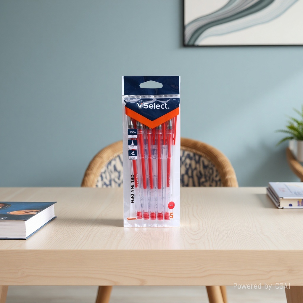 5 red 0.5mm gel pens per bag for foreign trade. Minimum order quantity: one box Application Scenario