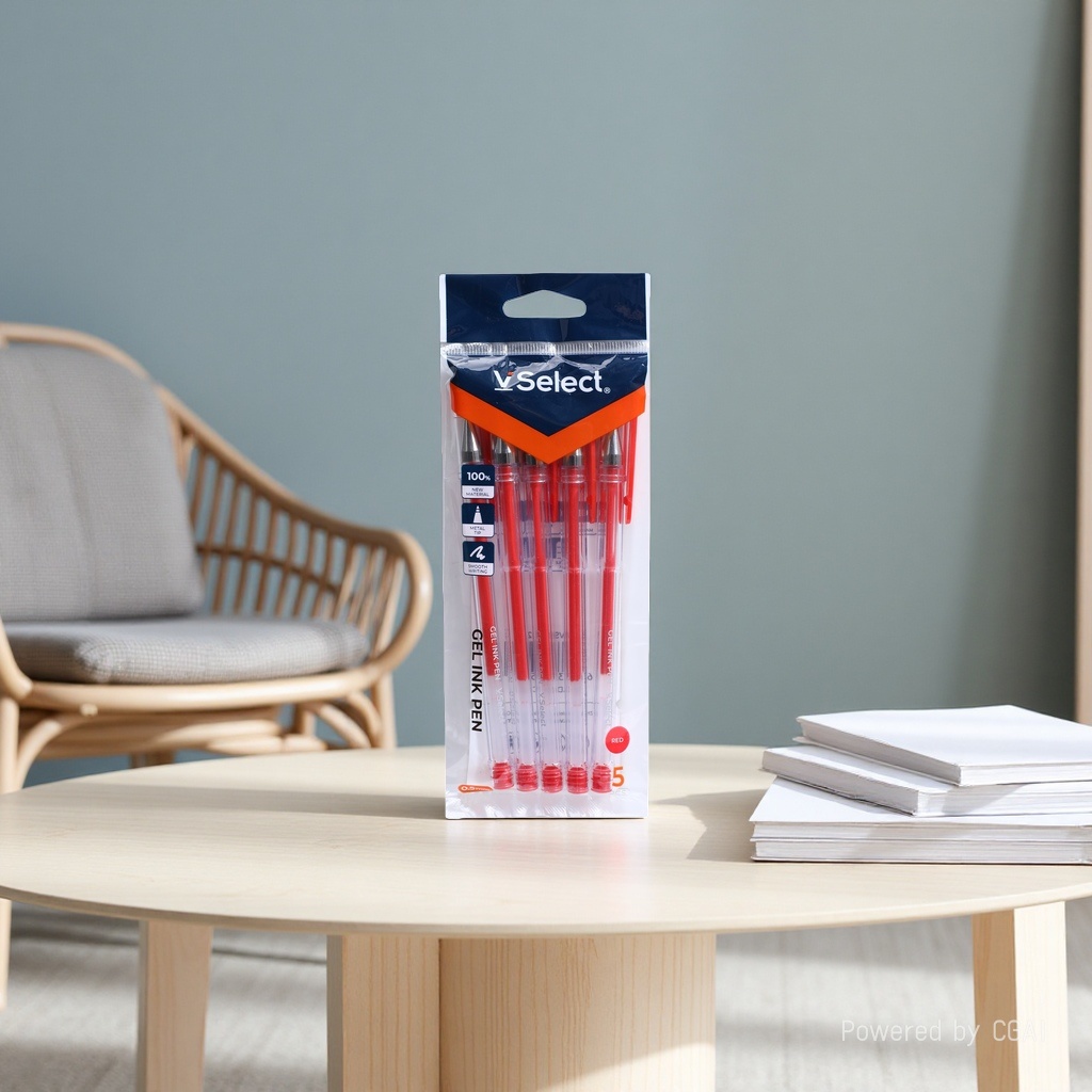 5 red 0.5mm gel pens per bag for foreign trade. Minimum order quantity: one box