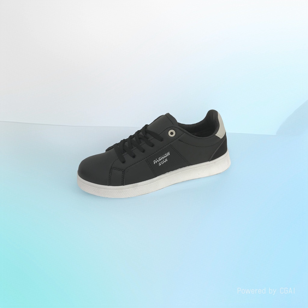 男士夏季透气运动休闲鞋黑色轻便Shoes图