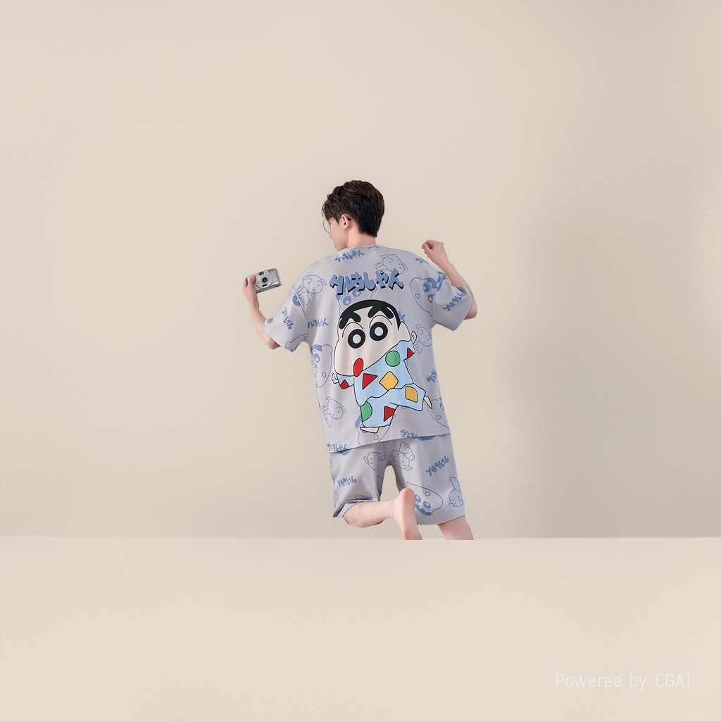 男士睡衣/老年睡衣开扣/睡衣男短袖简约/轻奢品潮牌/暖暖服产品图