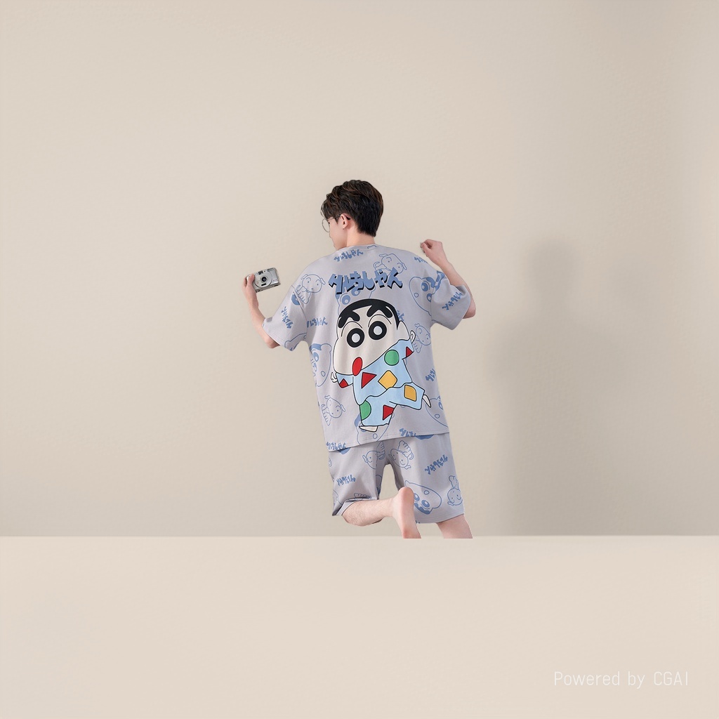 男士家居服实物图