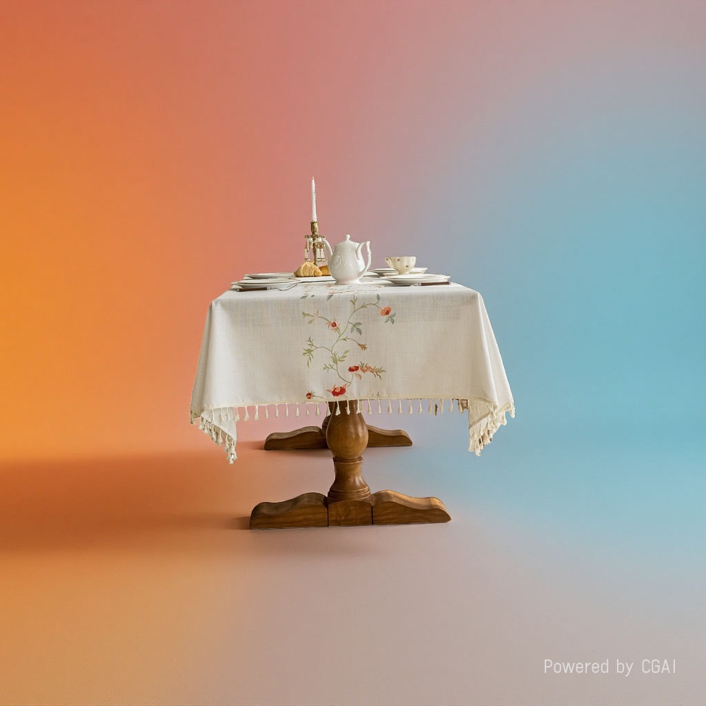 Estilo americano ligero lujo alto sentido nuevo mantel bordado hogar versátil sentido de ambiente arte y estilo mesa rectangular mantel de té Application Scenario