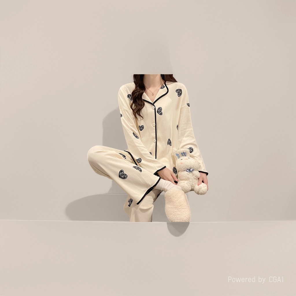 女士家居服实物图