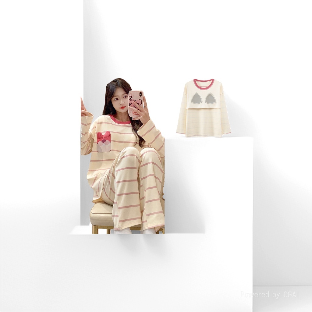女士家居服实物图