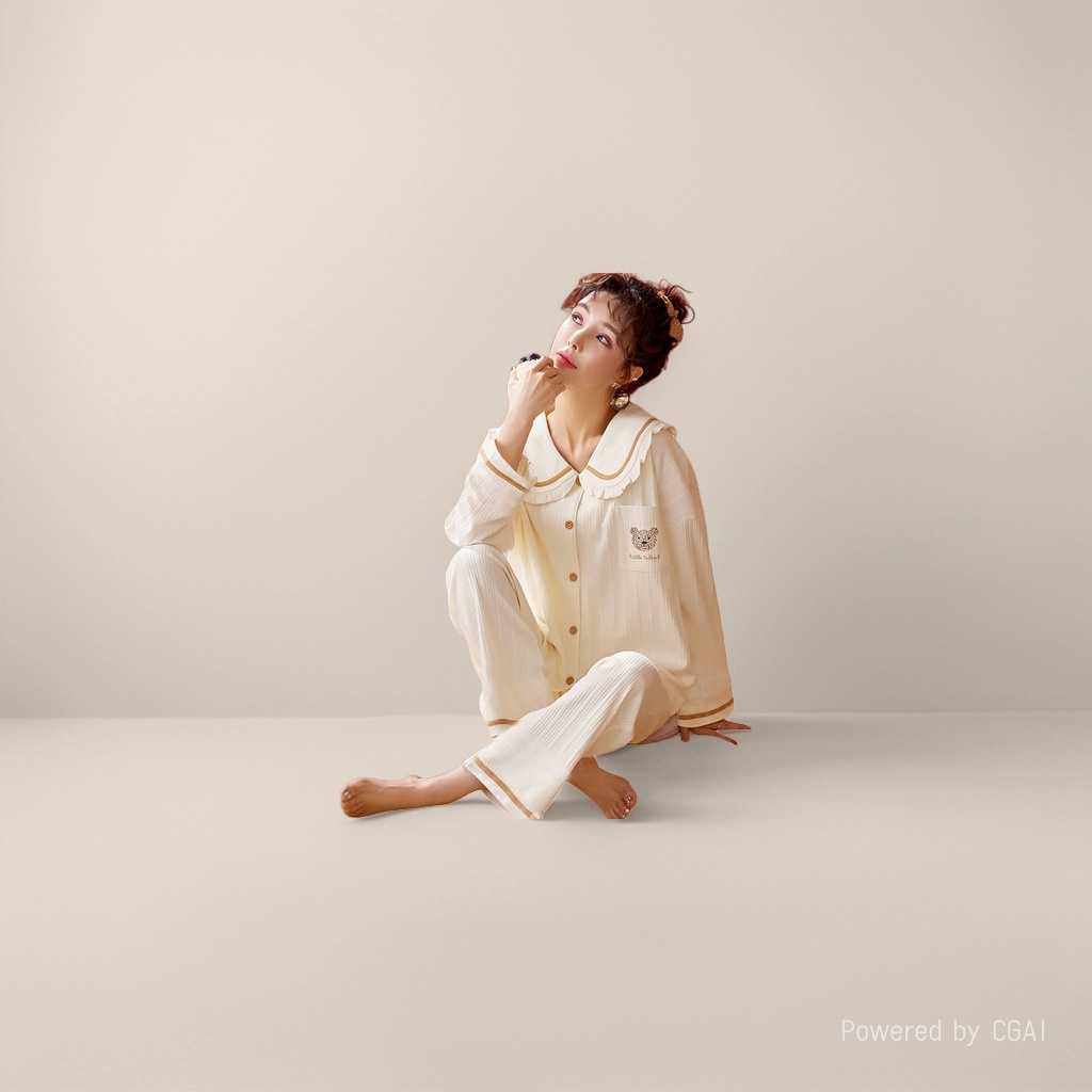 女士家居服实物图