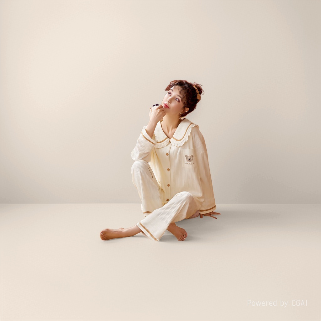 睡衣/老年睡衣开扣/睡衣女夏/睡衣女夏天冰丝/家居服细节图