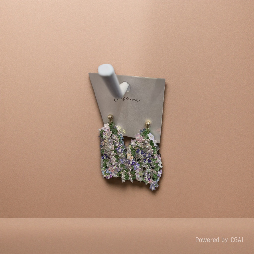 Flower earrings, breast stud, special catheter for piercing the auricle, piercing needle, accessory, piercing tool Specification image