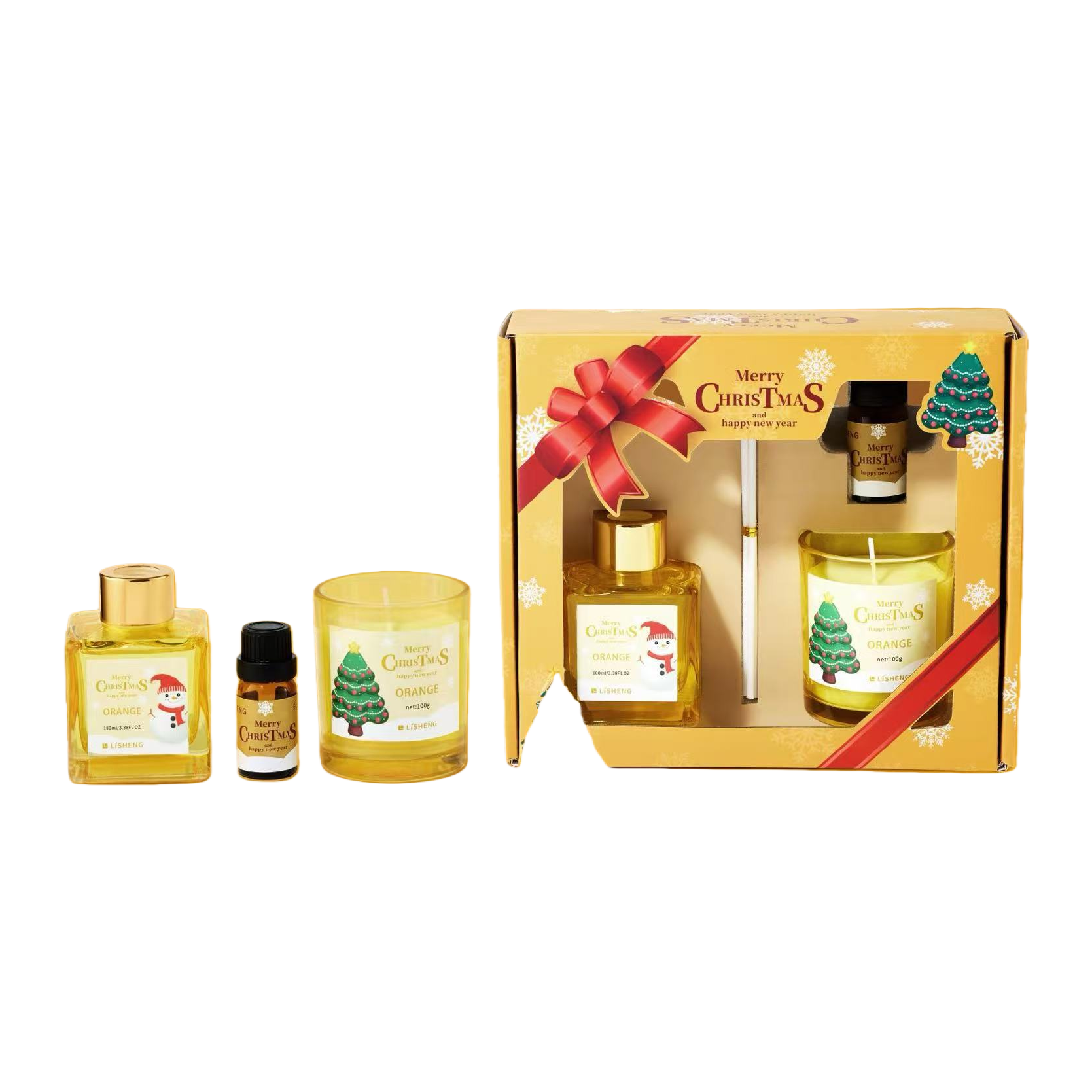 Festival-themed fragrance gift box set, creative gifts, including car interior aromatherapy, perfume bottle, keychain, coffee fragrance, and birthday gifts for primary school students
