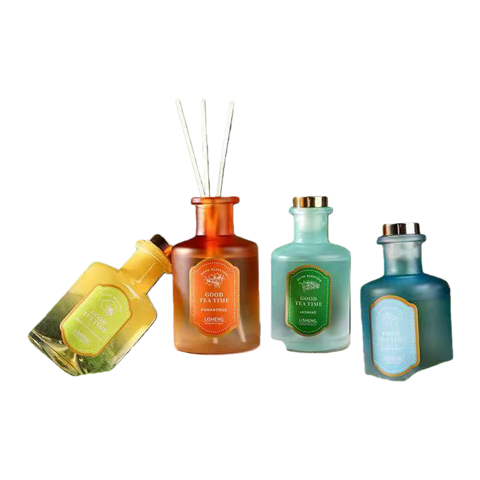 Fragrance diffuser bottle top and bottom cap center ring perfume packaging box, 50g cream press-type empty bottle shampoo and body wash box
