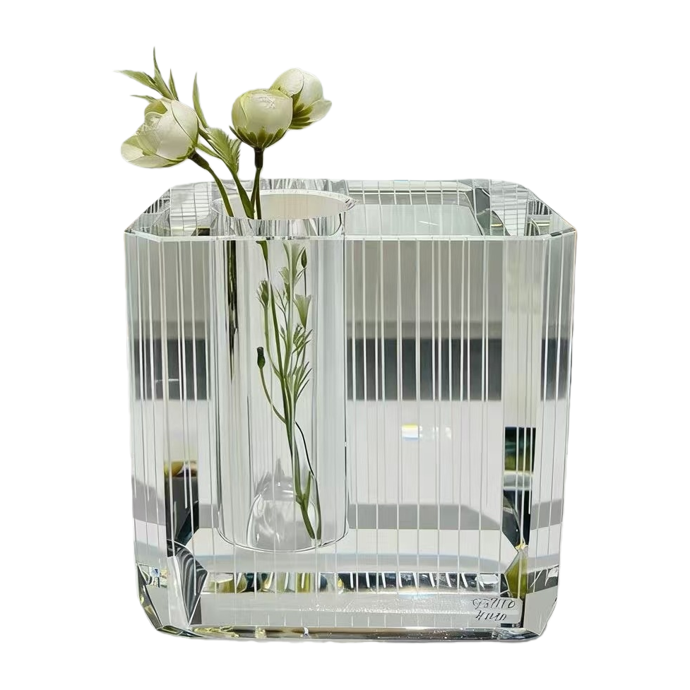 Transparent glass perfume bottle, essential oil bottle, sparkling wine bottle, small glass vase 180ml