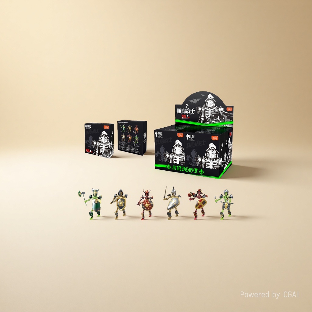 Núcleo guerrero skull rider n º 1 blind box blind box bolso blind hand office details Picture