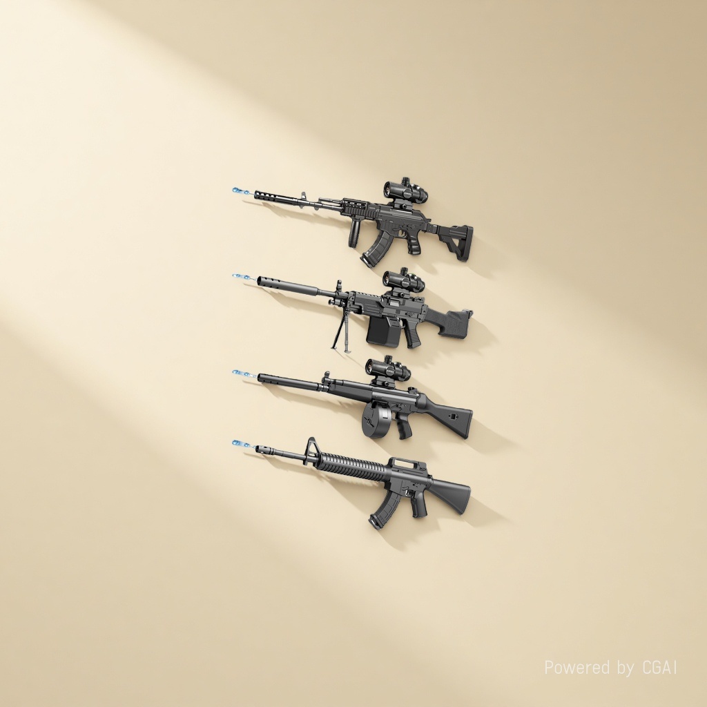 Delta Operation-themed model gun set Specification image