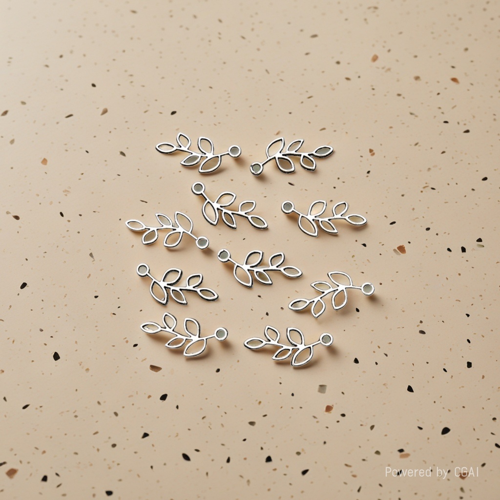 diy jewelry accessories, alloy jewelry, leaf pendants can be hung on necklaces and earrings. diy jewelry accessories Specification image
