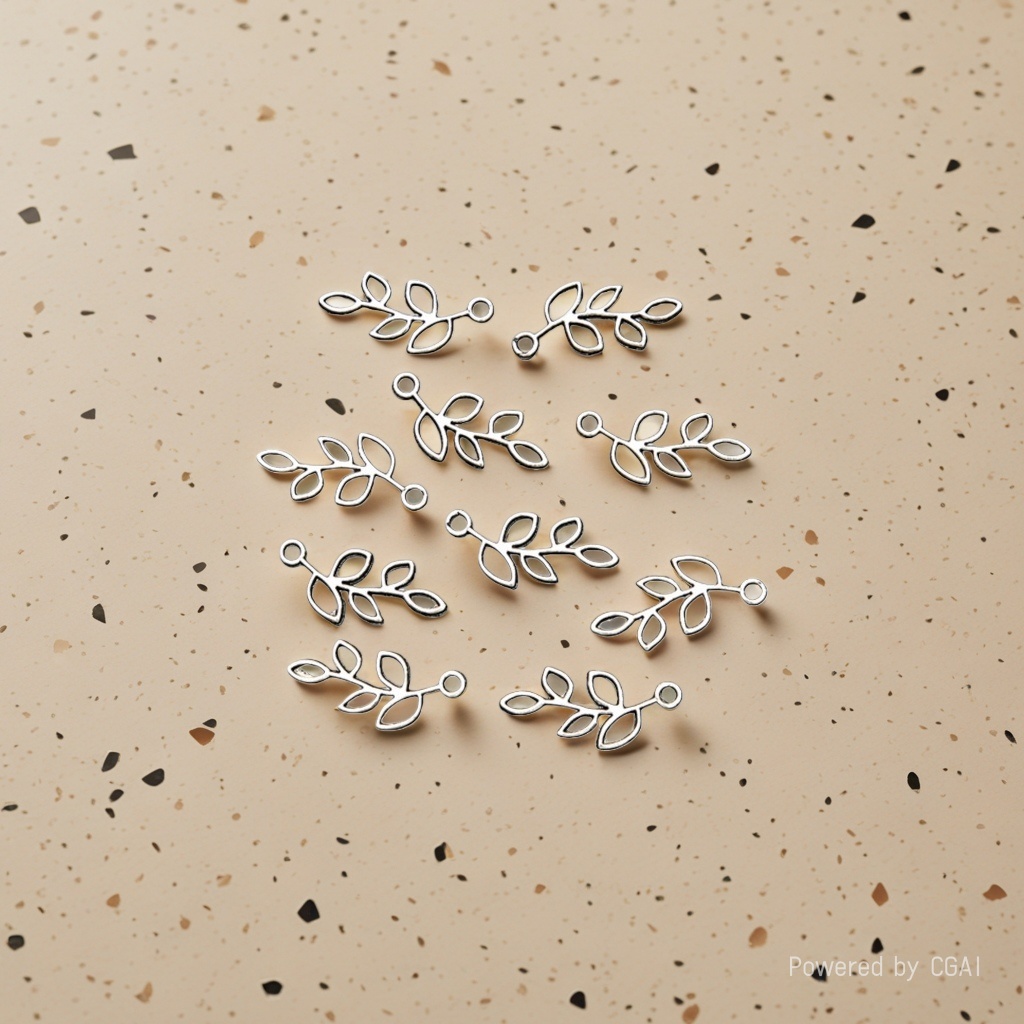 diy jewelry accessories, alloy jewelry, leaf pendants can be hung on necklaces and earrings. diy jewelry accessories Application Scenario
