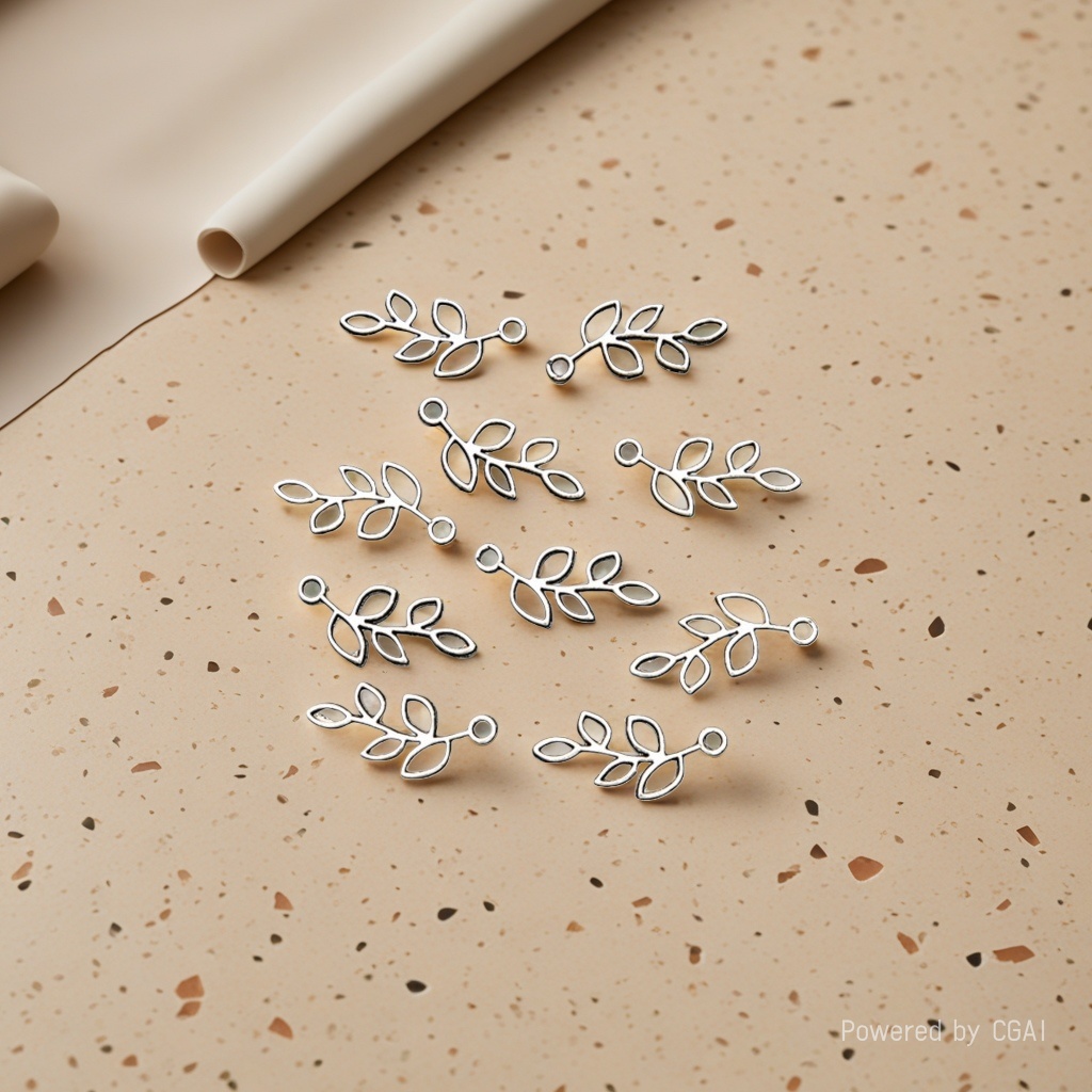 diy jewelry accessories, alloy jewelry, leaf pendants can be hung on necklaces and earrings. diy jewelry accessories details Picture