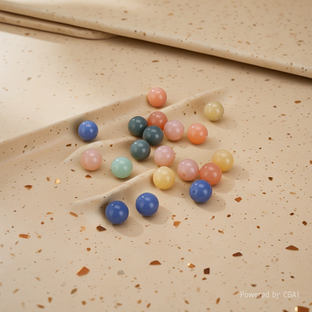 Acrylic jelly series, round beads, hand-strung beads, loose beads, irregular-shaped ring face, chain buckle, clothing accessories Specification image