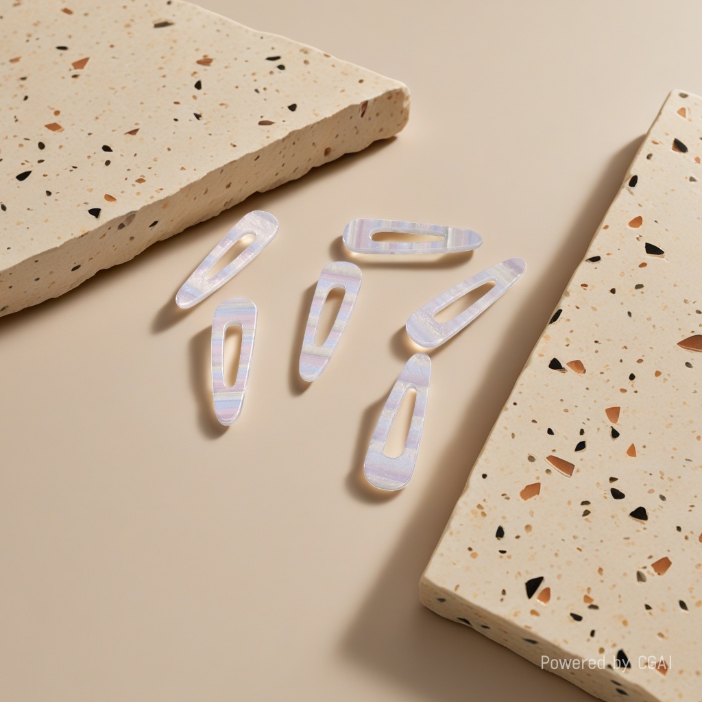 Resin striped BB clips, seven-color hair clips, teardrop rectangular diy hair clip accessories 093759234 details Picture
