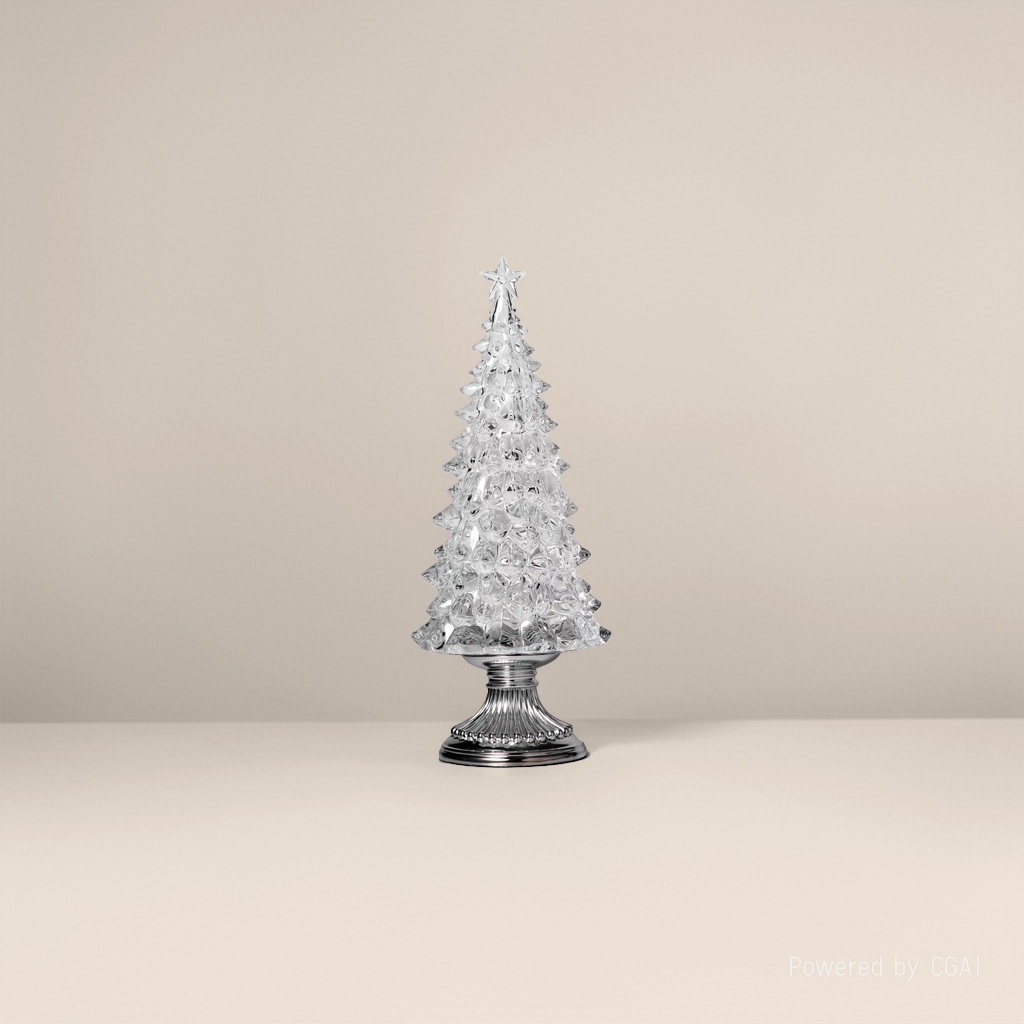 Colorful acrylic Christmas tree, Christmas gift, ground promotion LED light, table decoration, heartfelt gift Specification image