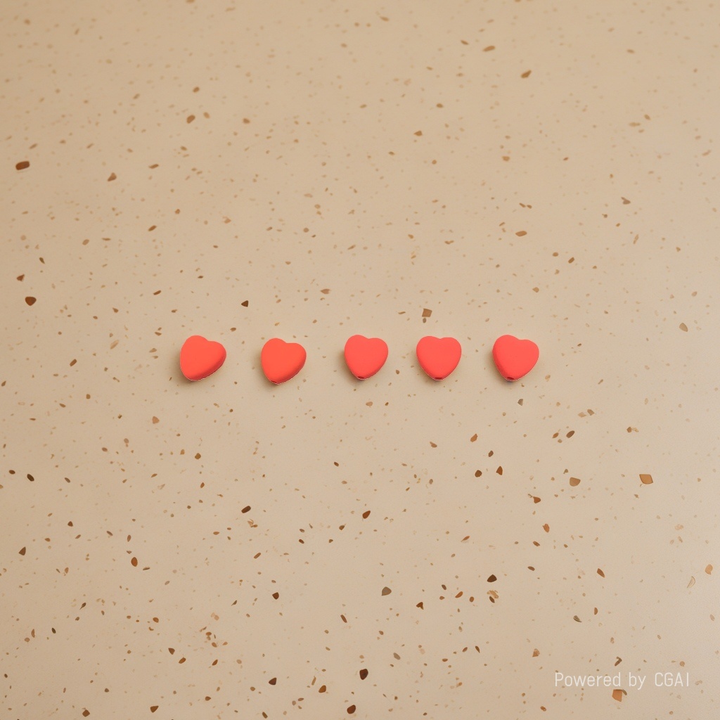 Acrylic small heart-shaped jewelry accessories Application Scenario