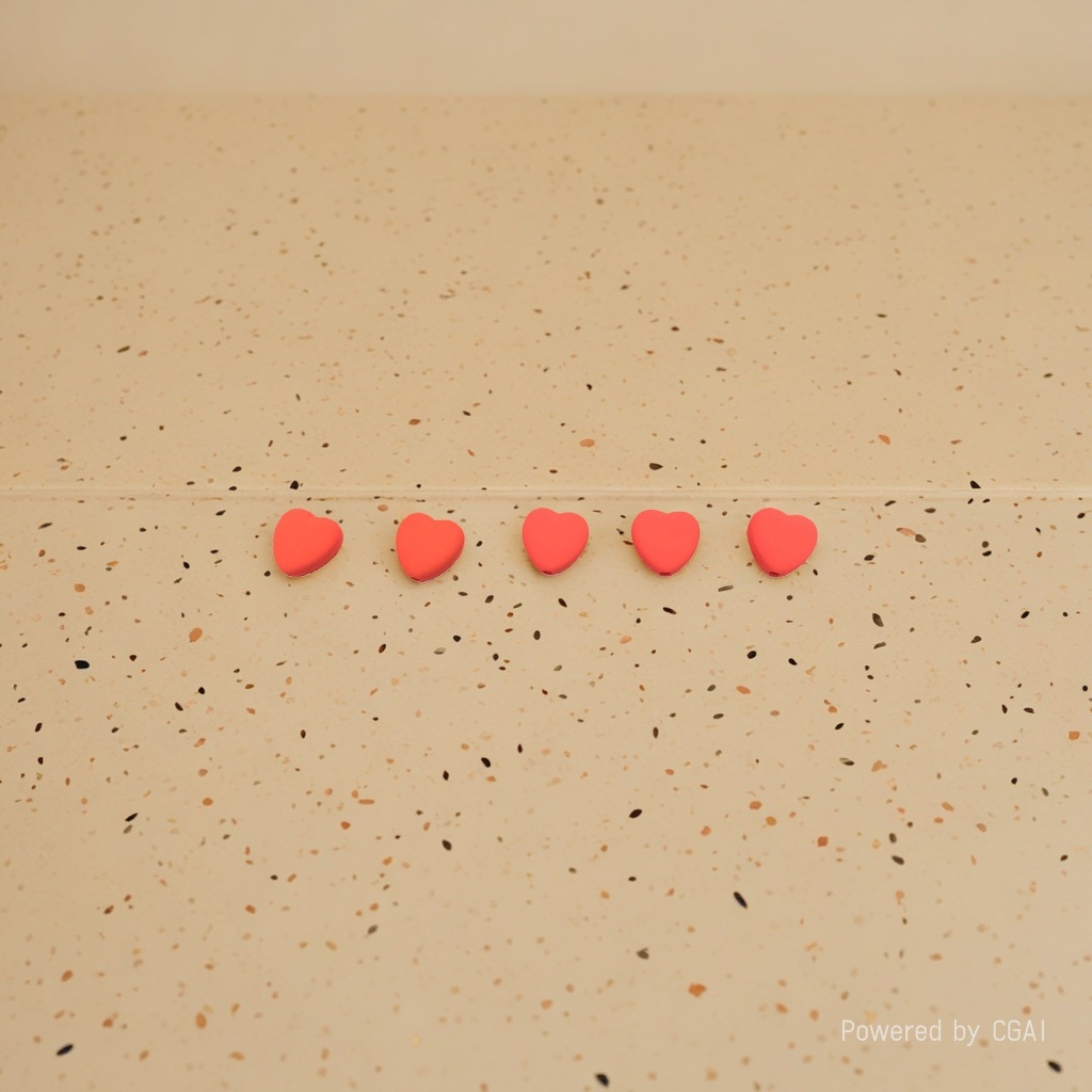 Acrylic small heart-shaped jewelry accessories Specification image