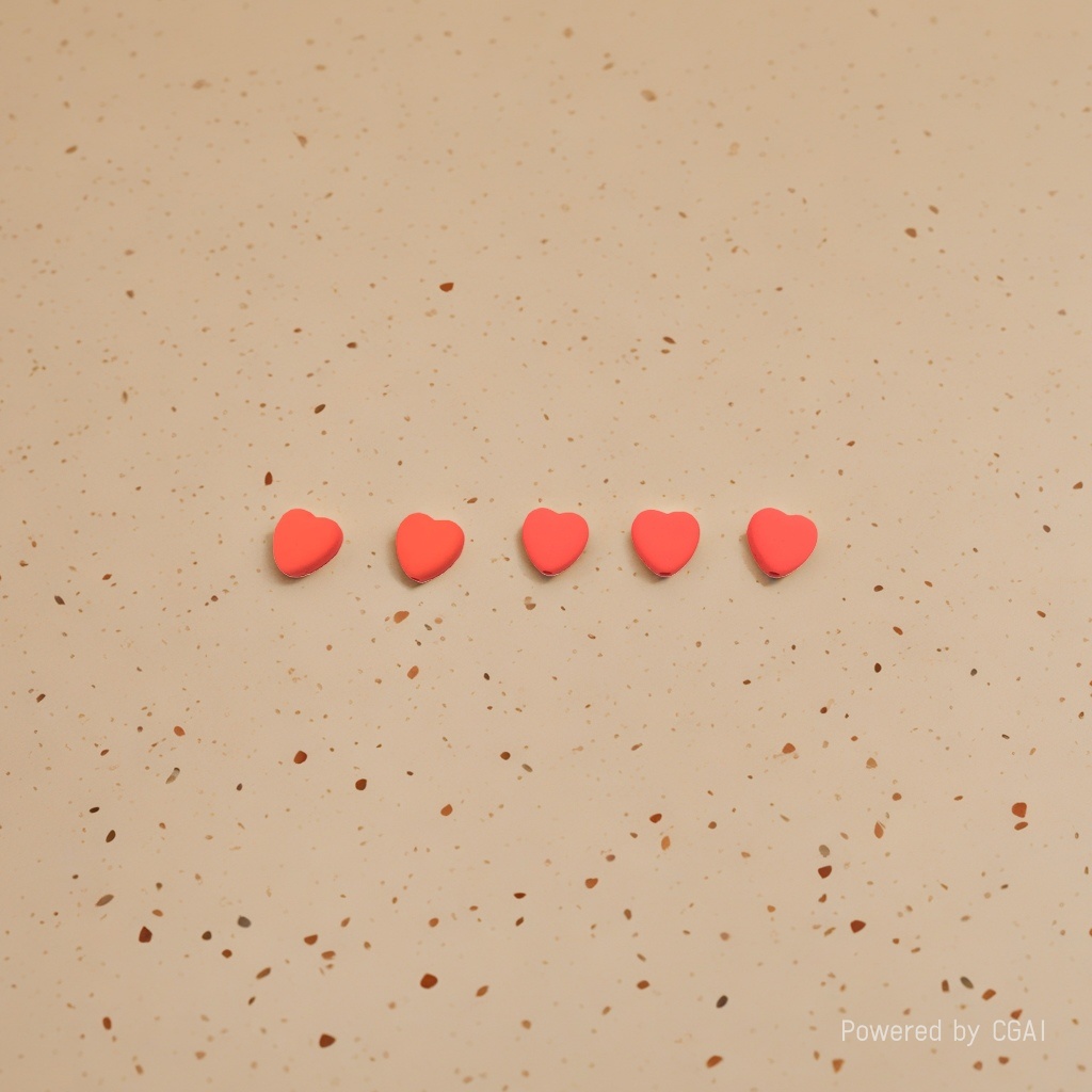 Acrylic small heart-shaped jewelry accessories