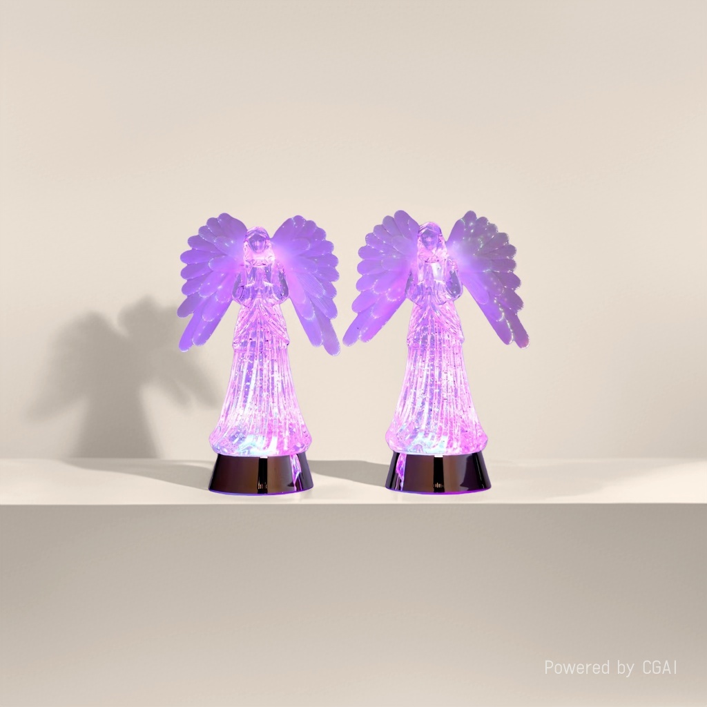Seven-color luminous angel acrylic night light, small night light, Christmas festival decoration, table ornament, festival decoration Application Scenario