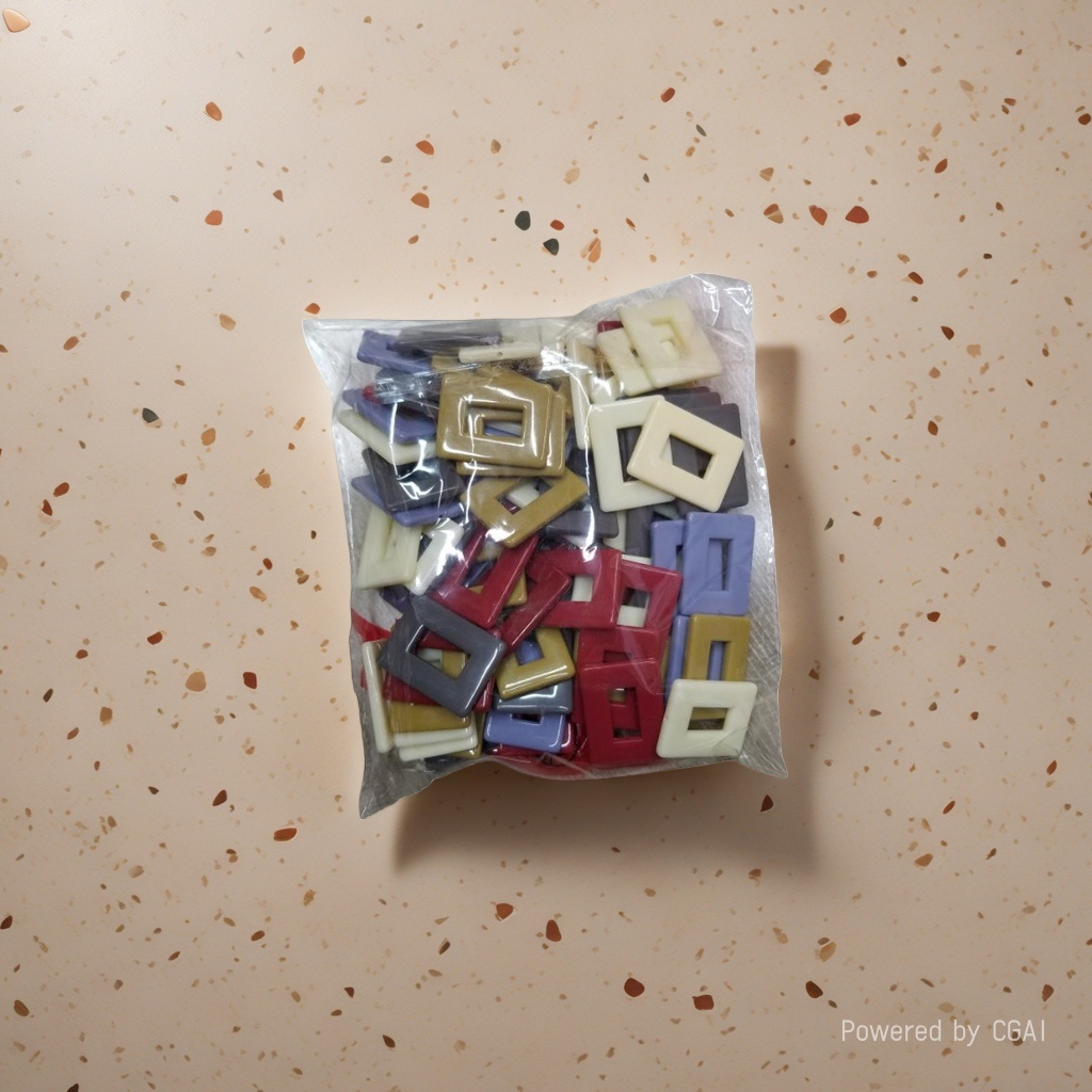 Southeast Asia's best-selling acrylic multi-color square jewelry accessories 095027127 Specification image