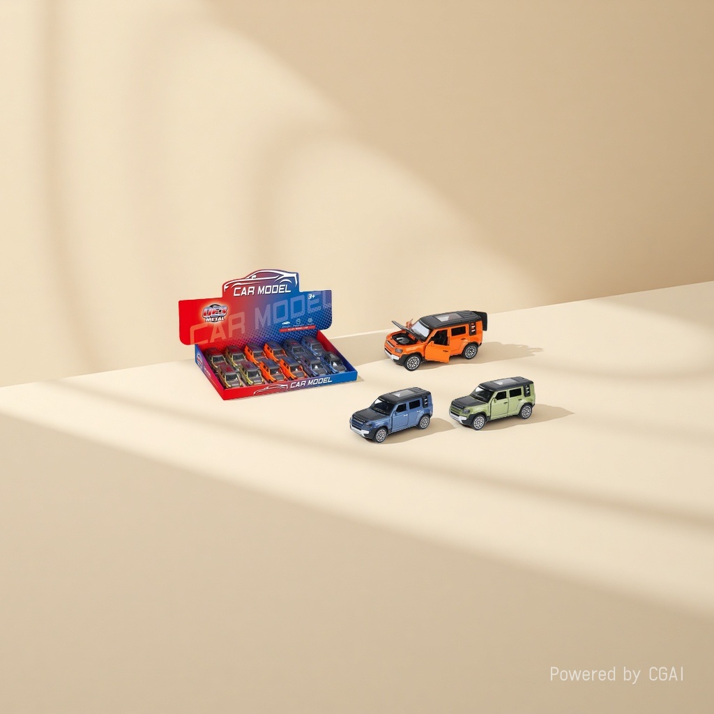 QE3 METAL alloy car model 1:32 toy car with four openable doors, SUV in orange, blue and green colors, can be pulled back by 12cm Application Scenario