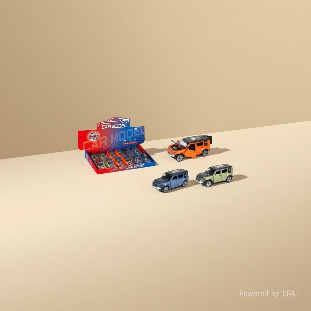 QE3 METAL alloy car model 1:32 toy car with four openable doors, SUV in orange, blue and green colors, can be pulled back by 12cm Specification image