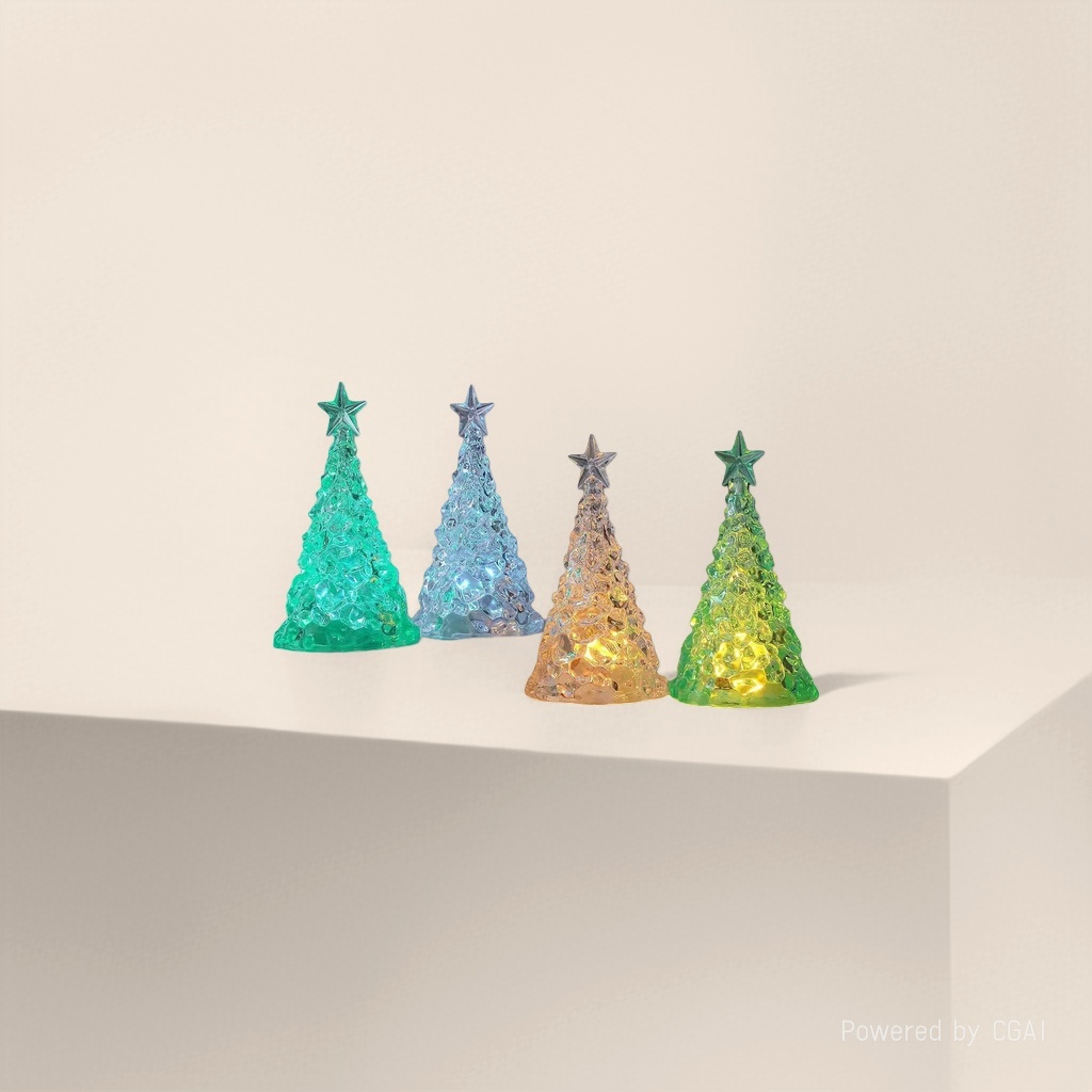 Seven-color acrylic Christmas tree, Christmas gift, ground promotion LED light, table decoration, festival decorative item Application Scenario