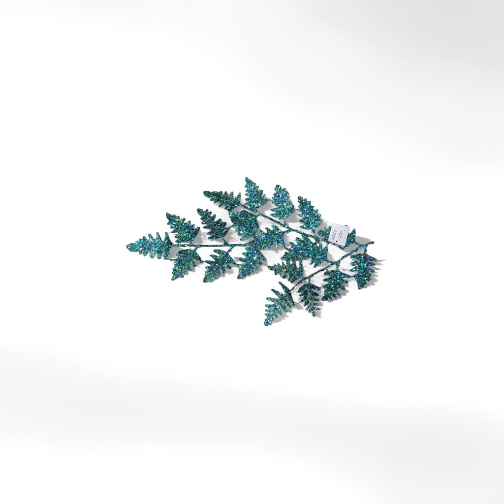 Simulated eucalyptus mistletoe blue sequined branches and leaves decorate the flower-stemmed green plant large-leaf artificial tree Application Scenario