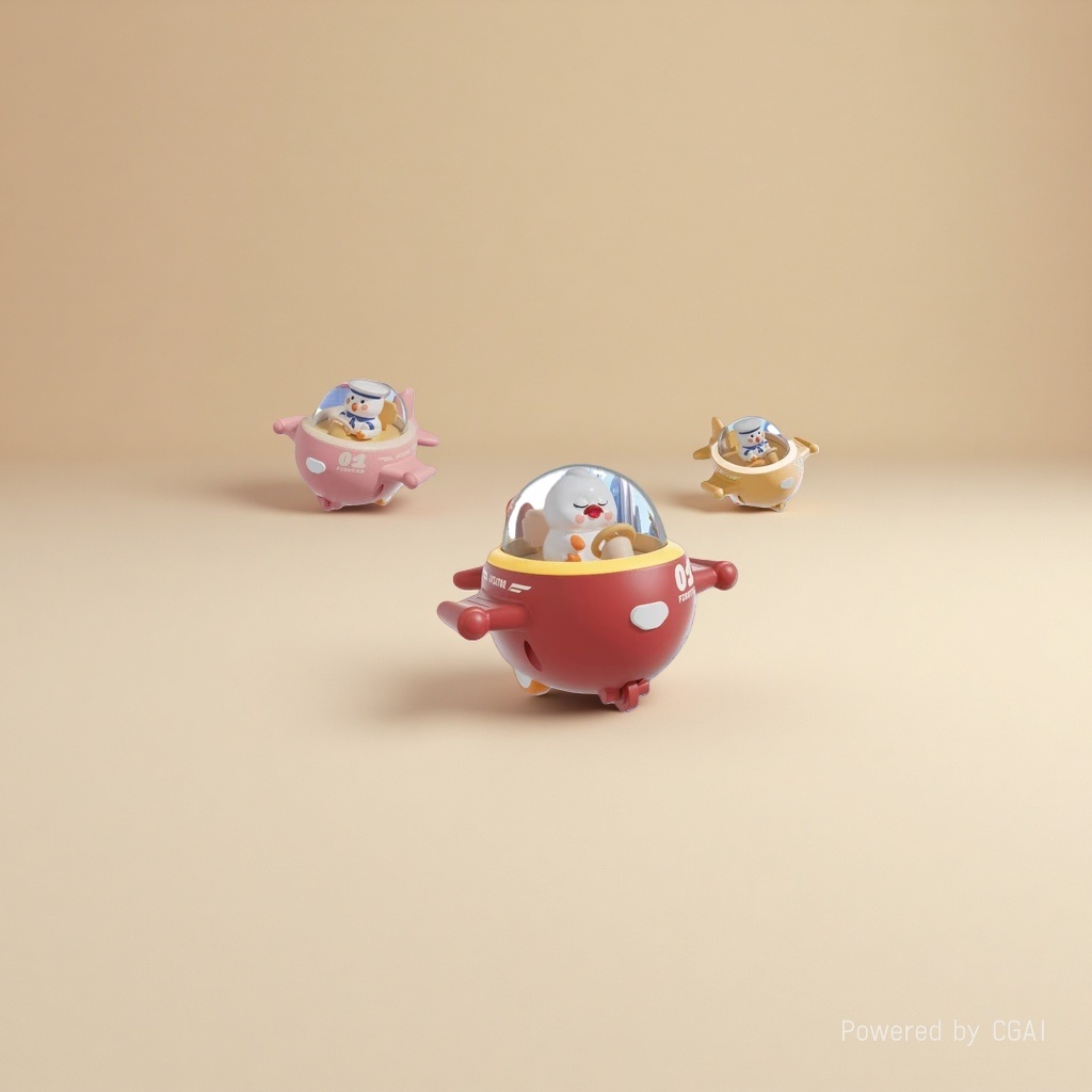 Cute pet pilot cartoon duck toy car four-wheel drive electric vehicle