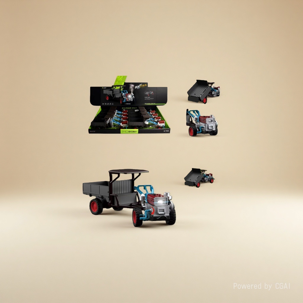 Jiji hand-guided car retro inertial tractor model HY-251 alloy car model 1:32 toy police car