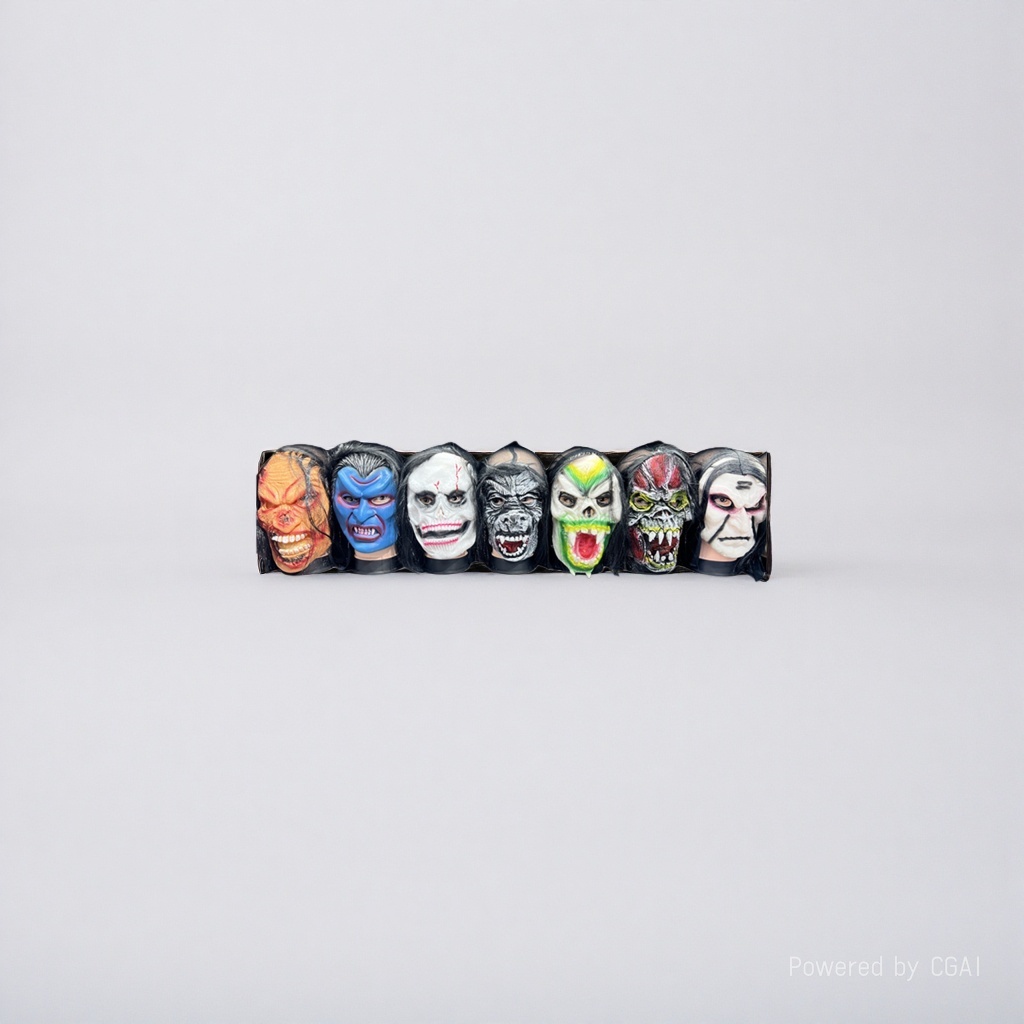 Halloween horror Peking Opera pulp mask with green hair style details Picture