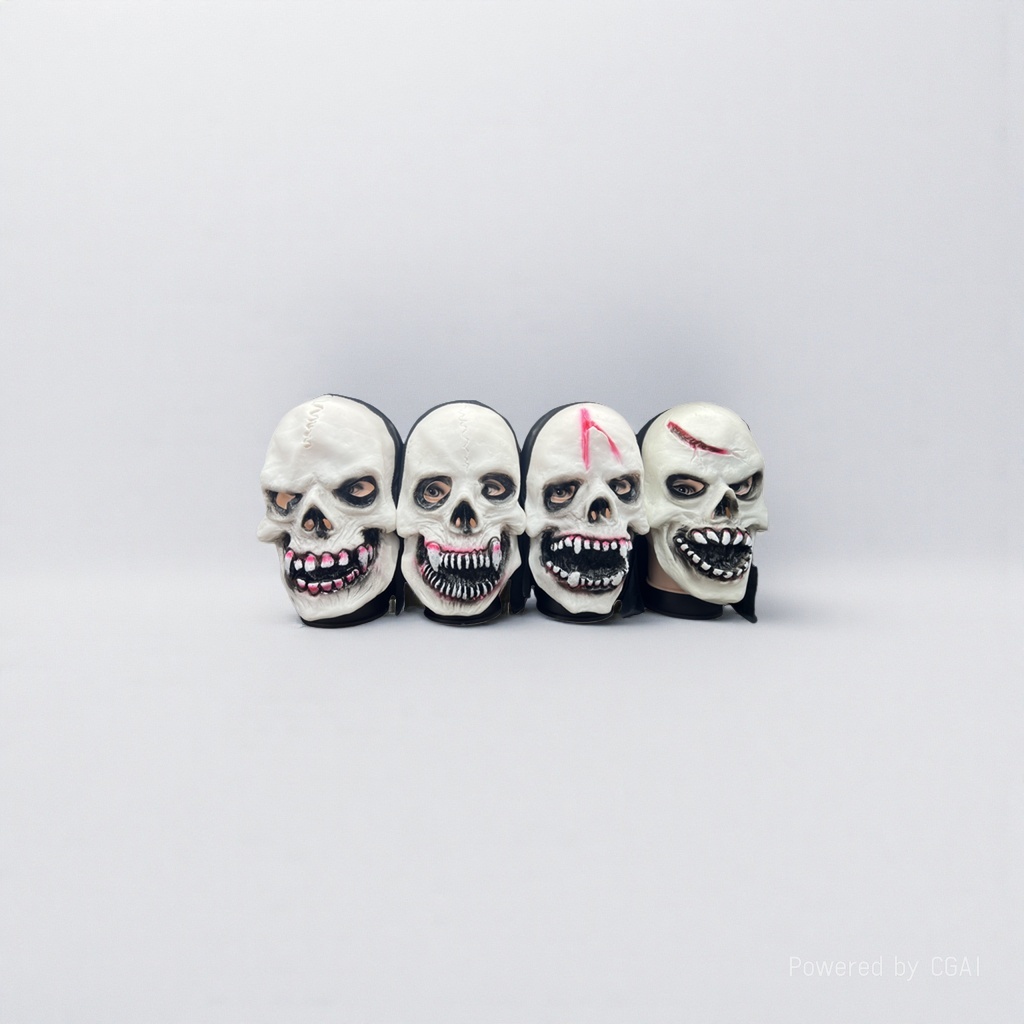 Halloween skull mask Pulp Peking Opera Green hair mask Item Picture