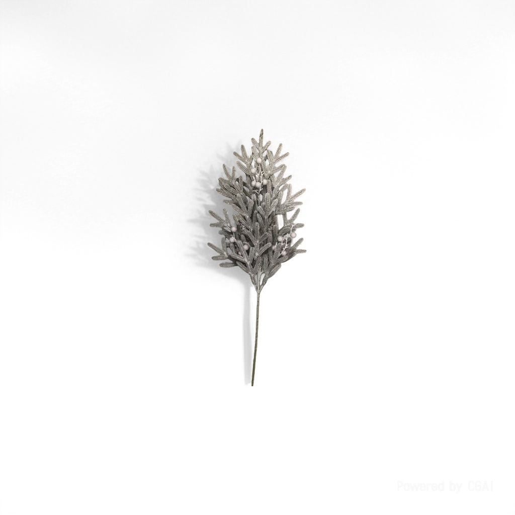 Simulación de ramas de pino de plata decoración de flores de plástico lámpara de flores falsas flores artificiales home set Specification image