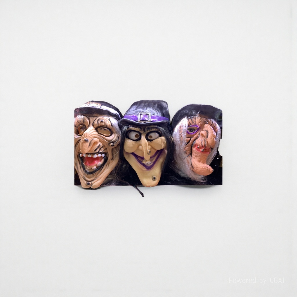 Pulp handmade Peking Opera mask Halloween Horror Green Hair Party Look 103407418 details Picture