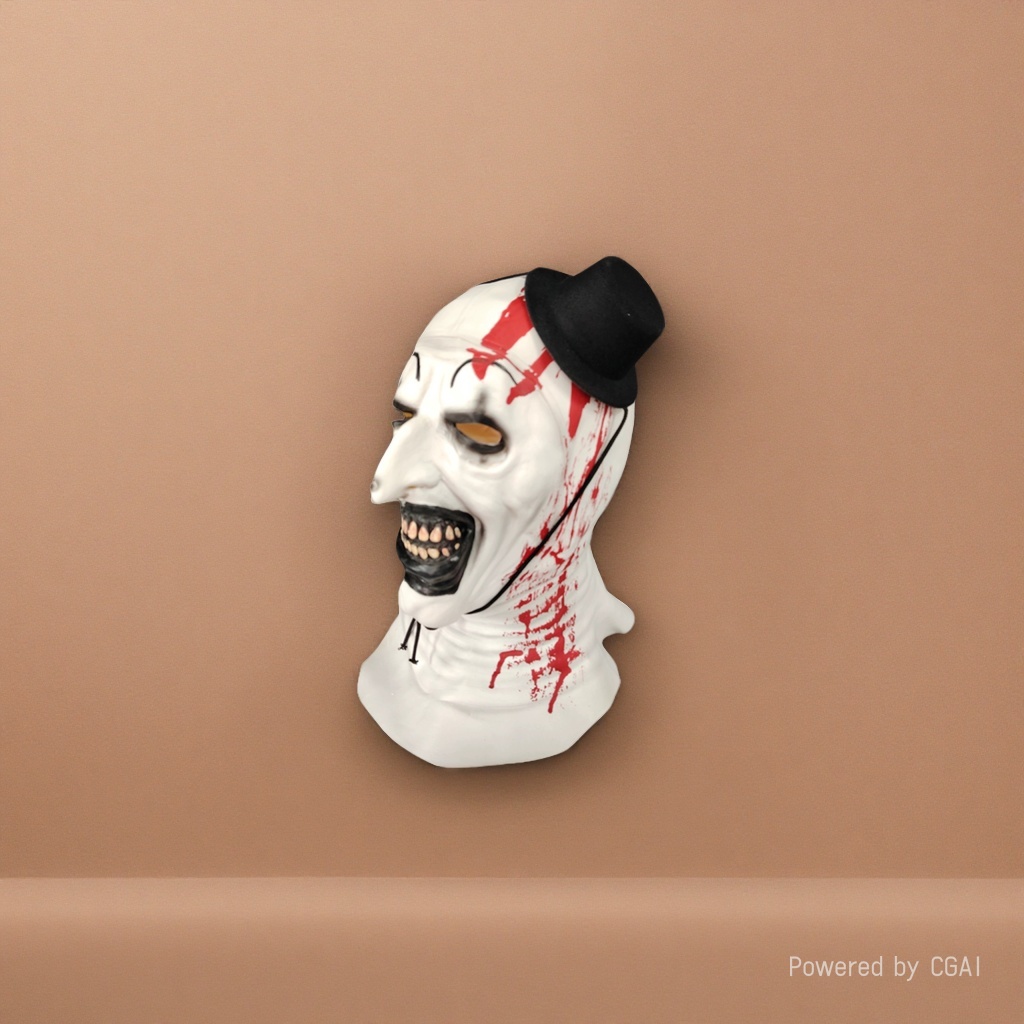 Horror clown Peking Opera mask Pulp green hair Halloween mask Specification image