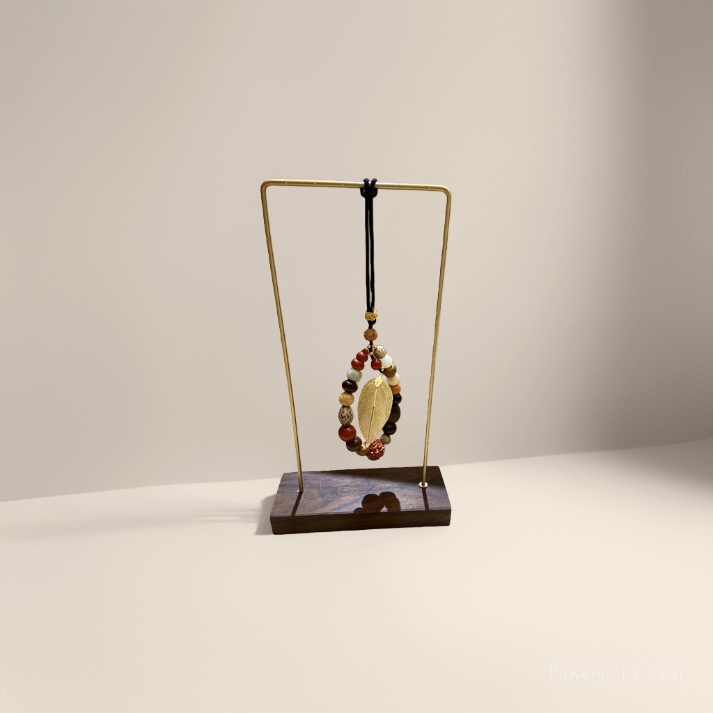 Tibetan-style wealth god Zakilam glass Five-way Wealth God car pendant, bag pendant, metal retro Specification image