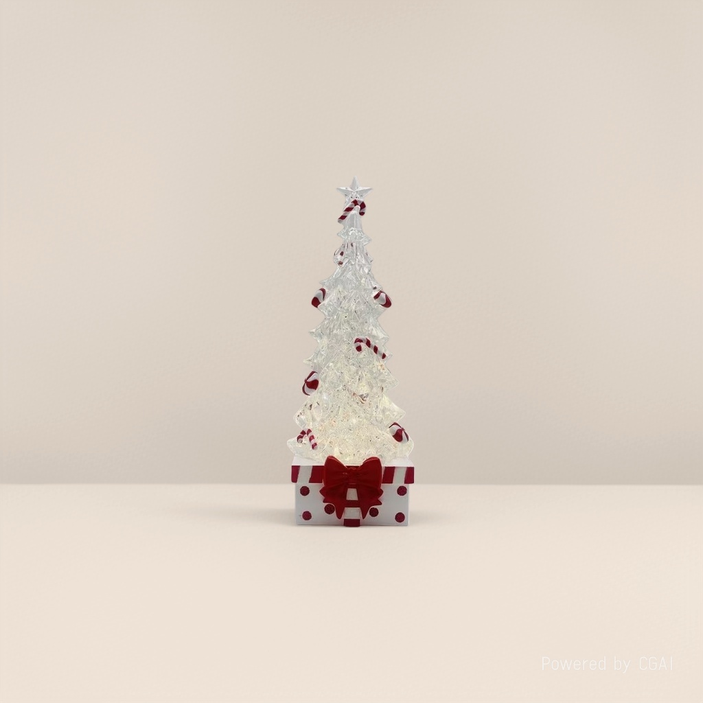 Transparente brillante árbol de navidad decoraciones navidad pequeña luz de la noche para la decoración Specification image